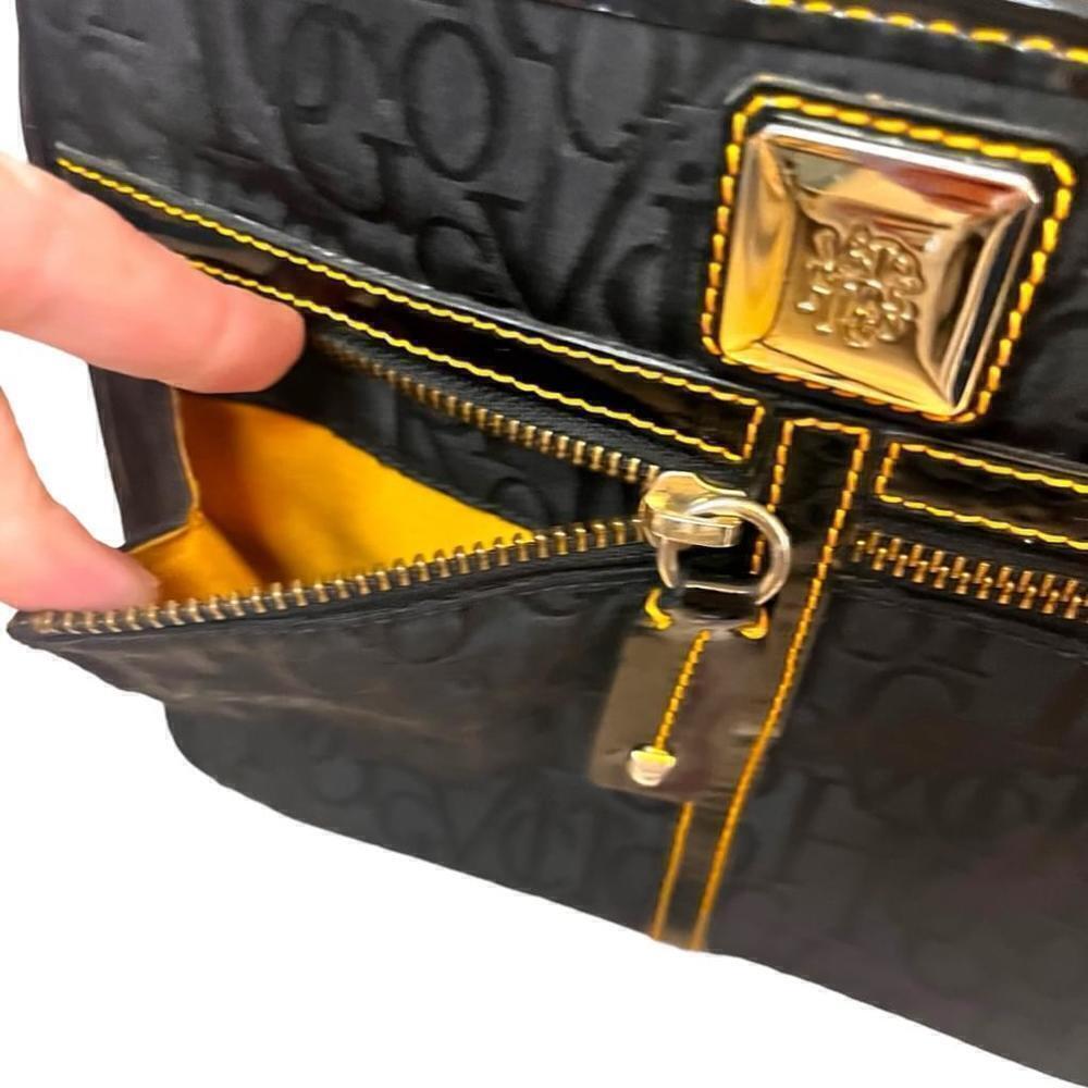 Victor Hugo Monogram Material & Leather Designer Crossbody Bag - Picture 3 of 13